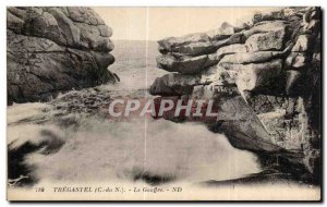 Old Postcard Tregastel Chasm