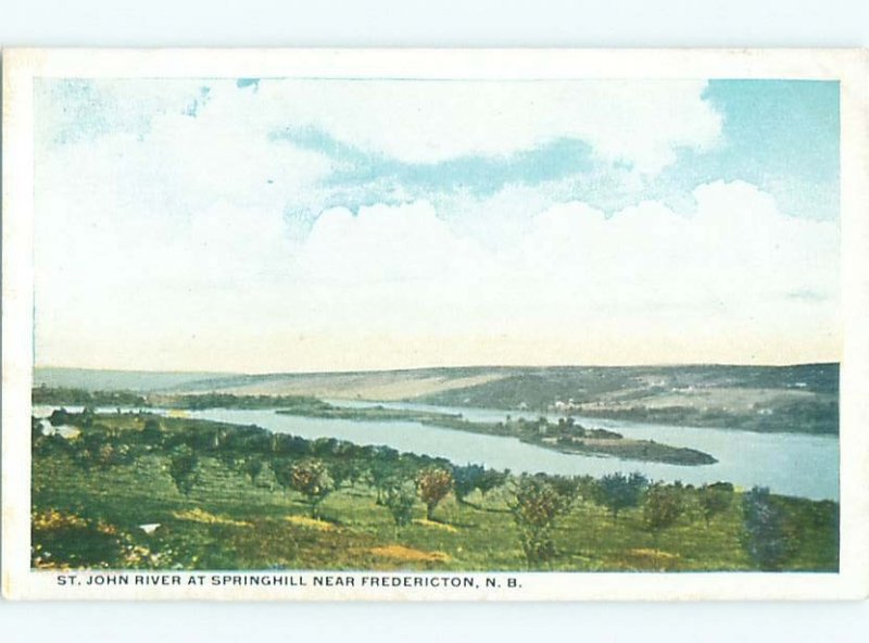 W-border RIVER SCENE Fredericton New Brunswick NB AE6397