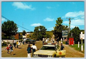 Magnetic Hill New Brunswick, NTFD Fire Department Station Wagon, Chrome Postcard