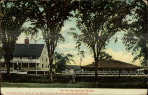 Golden Spur Park New London East Lyme CT Dancing Pavilion Inn Postcard c1910