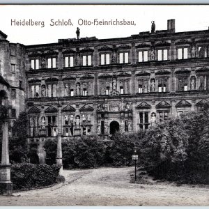 c1910s Heidelberg Germany Castle Schloss Ottheinrich's Wing Stunning Façade A204
