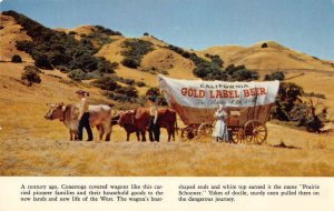 California Gold Label Beer Covered Wagon Advertising Vintage Postcard AA39927