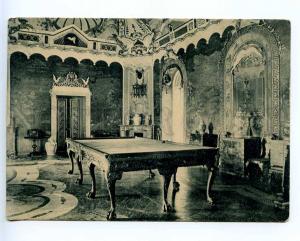 221453 RUSSIA Oranienbaum Chinese Palace Museum billiard table Vintage postcard