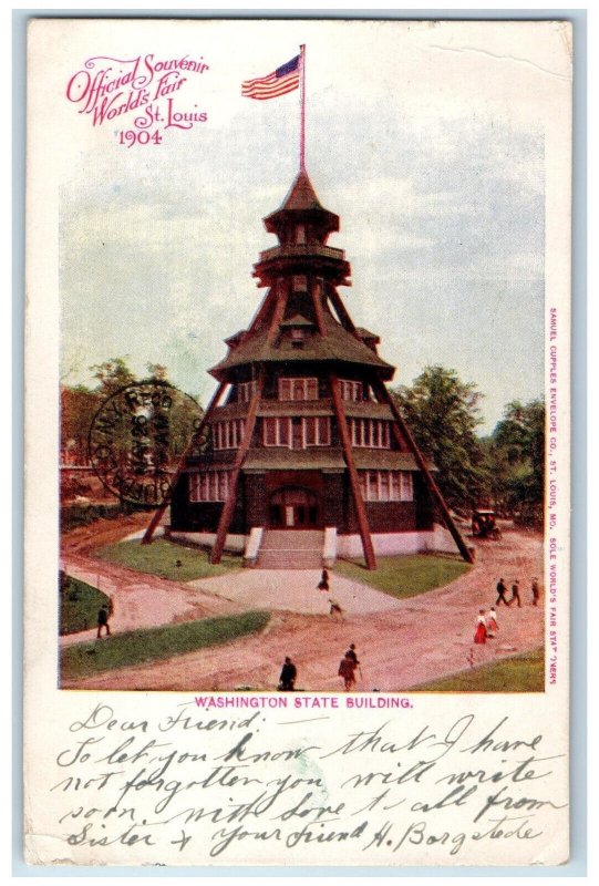 1906 Washington State Building St. Louis World's Fair Missouri MO Postcard