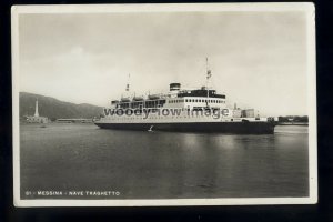 f1888 - Italian Messina -Reggio Train Ferry - Carriddi - postcard