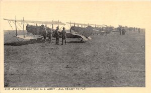 US Army Bi-Planes Aircraft circa WWI postcard