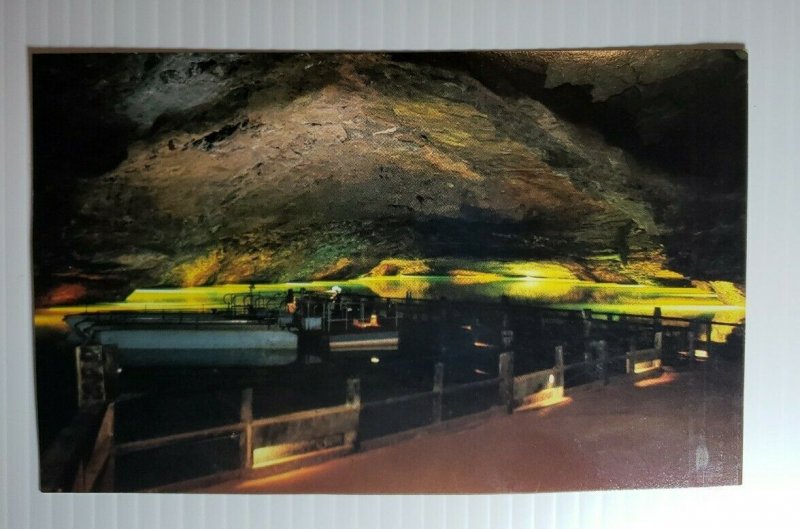 Vintage Postcard Lost Sea Lake Caverns Tennessee Sweetwater 1984 glass boat  482