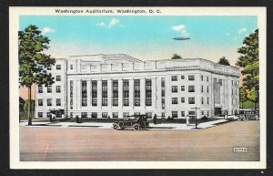 Washington Auditorium Street View Washington DC Unused c1920s