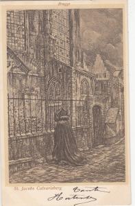 BF18604 st jacobs calvarieberg brugge  painting art front/back image