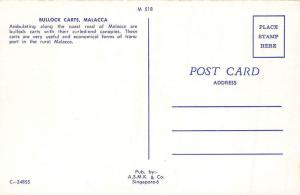 Malacca Malaysia Bullock Carts Singapore M 518 Postcard