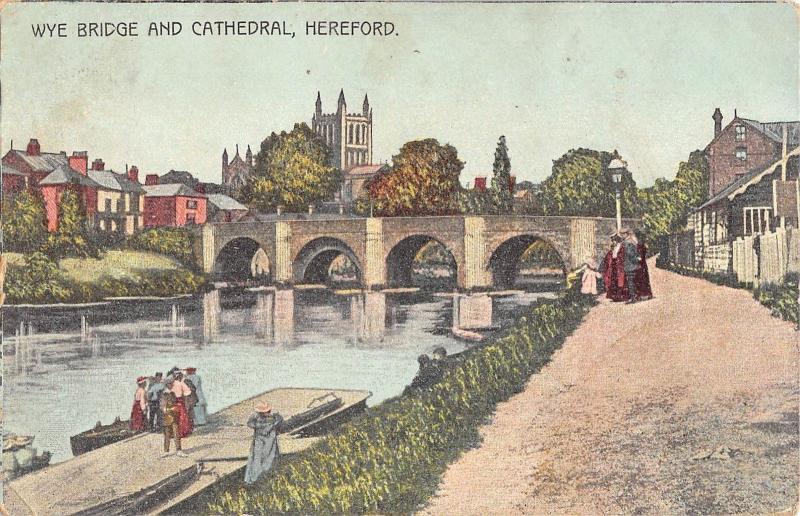 BR74761 wye bridge and cathedral hereford  uk