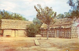 The Huts Palm Leaves - Misc, Texas TX Postcard