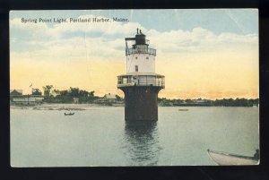 Portland, Maine/ME Postcard, Spring Point Lighthouse/Light