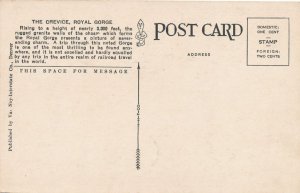 Royal Gorge CO, Colorado - Steam Train thru the Crevice - WB