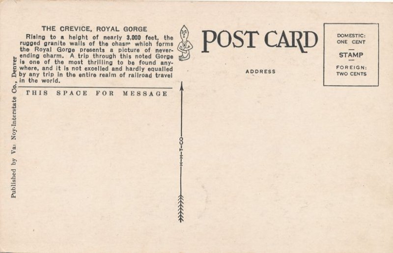 Royal Gorge CO, Colorado - Steam Train thru the Crevice - WB