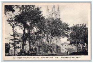 c1920 Thompson Memorial Chapel Williams College Williamstown M.A. Postcard