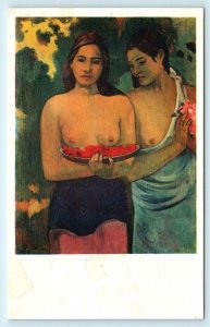 TWO TAHITIAN WOMEN  by French  Artist PAUL GAUGUIN  c1950s  Postcard
