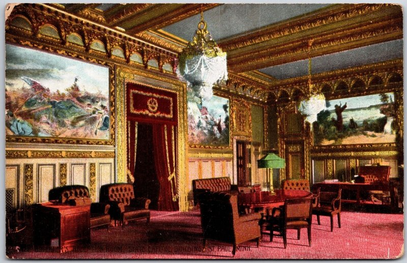 Governor's Room State Capitol Saint Paul Minnesota MN Interior View Postcard