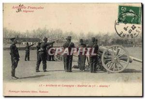Old Postcard Army Field Artillery Materiel 75