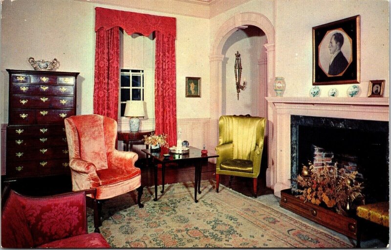 Interior View North Part Great Room Photo Berkeley Plantation Postcard Unused 