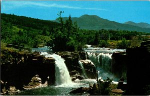 Vintage 1970s Postcard Lundbreck Falls Castle River Crowsnest Pass Alberta