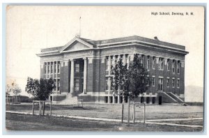 c1905's High School Exterior Roadside Deming New Mexico NM Unposted Postcard