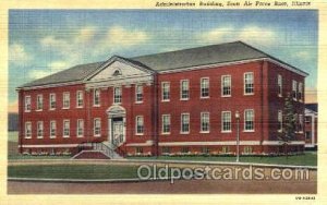 Administration Building, Scott Air Force Base, Illinois, USA Military Linen U...