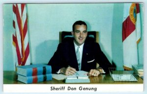 Political Advertising SHERIFF DON GENUNG ~ Pinellas County 1958 Flag Postcard