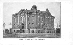 Public School Laramie Wyoming 1905c postcard