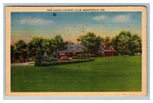 Tippecanoe Golf Country Club, Monticello IN c1951 Linen Postcard M11 