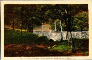 Dominion Driveway Through Rockcliffe Park Ottawa Canada Vintage Postcard H02