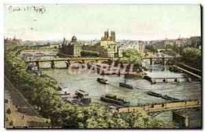 Old Postcard Paris Vue Generale Jack Du Louvre