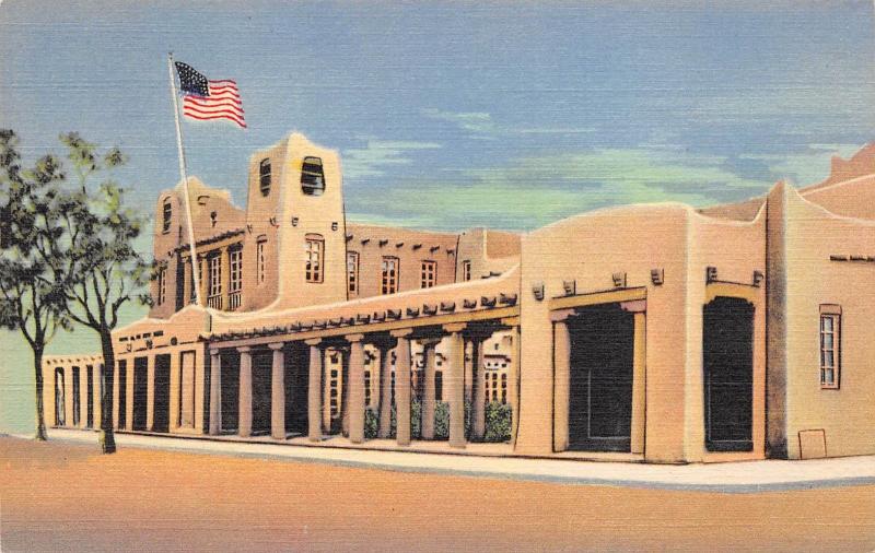 Santa Fe New Mexico 1940s Postcard US Post Office and Federal Building