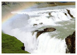 Postcard Iceland Gulfoss - Golden Falls