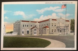 Vintage Postcard 1931 American Legion Home, Springfield, Missouri (MO)