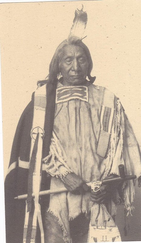 H120INT01  PHOTOGRAPH OF RED CLOUD BY FRANK A. RINEHART, 1898 VINTAGE POSTCARD