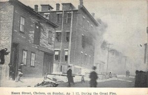 Essex Street, Chelsea, Massachusetts, April 1908 the Great Fire Vintage Postcard