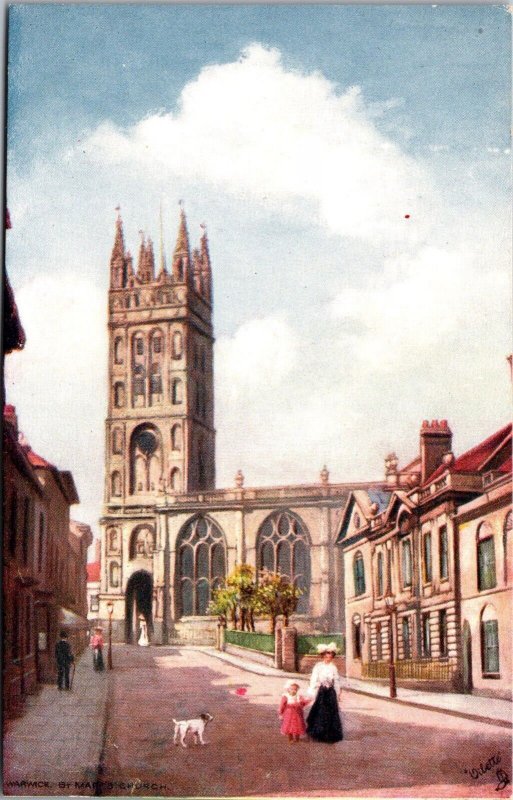 St. Mary's Church, Warwick Tucks 7406 Vintage Postcard A19