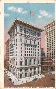 Postcard Manufacturers' Club Broad Walnut Philadelphia