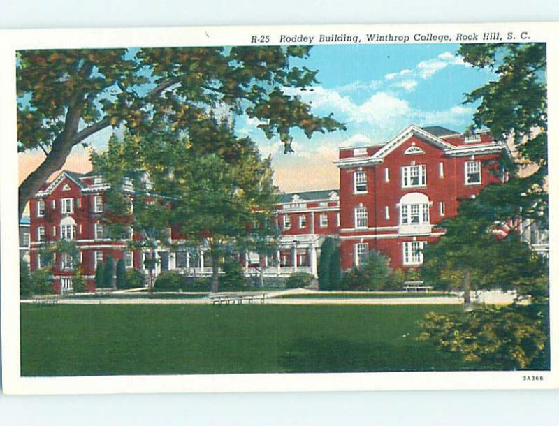 Linen BUILDING AT WINTHROP COLLEGE Rock Hill South Carolina SC L9458