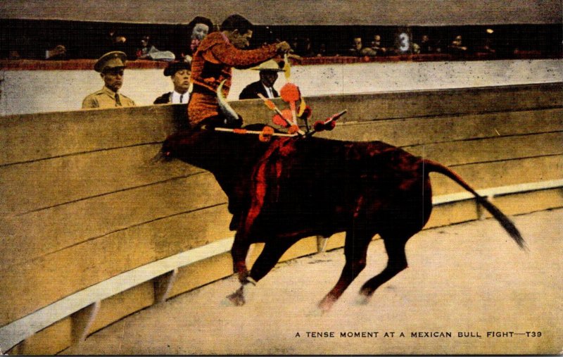 Corrida Bull Fight Tence Moment At A Mexican Bull Fight