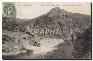 Postcard Old Lee banks of the Truyere at Bridge Treboul