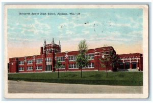 1934 Roosevelt Junior High School Appleton Wisconsin WI Vintage Postcard