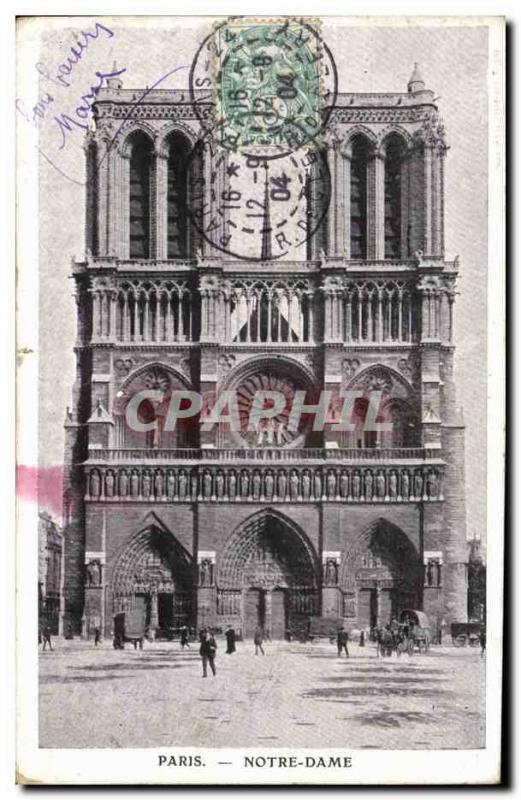 4 Paris - Notre Dame - Old Postcard