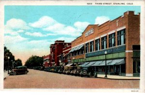 Sterling, Colorado - Downtown view of Third Street - in 1932