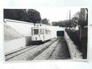 Original Vintage Tram Photo no10474 Leaving New Subway nr Brussels Belgium 1957