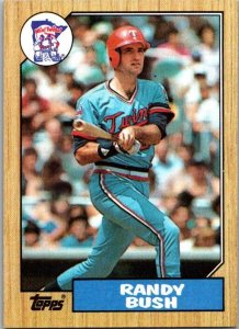 1987 Topps Baseball Card Randy Bush Texas Rangers sk3073