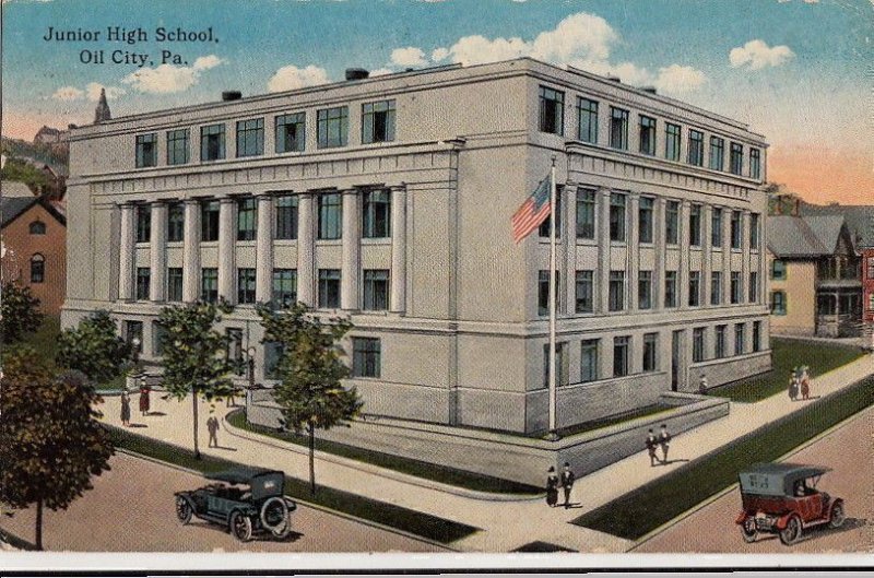 Postcard Junior High School Oil City PA