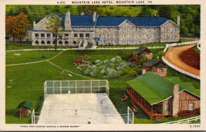 Virginia Mountain Lake The Mountain Lake Hotel Showing Tennis Courts