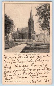1905 Norwegian Synod Church Building Tower Willmar Minnesota MN Antique Postcard